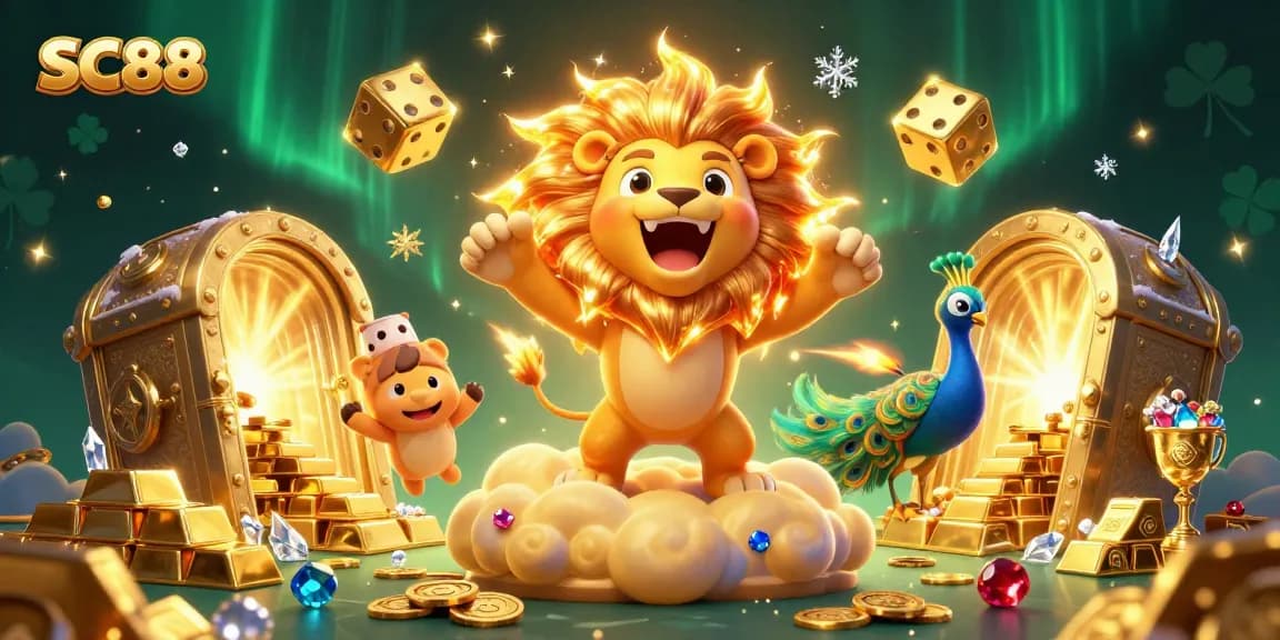 Experience the excitement of SC88 casino with vibrant characters and rich gaming elements.