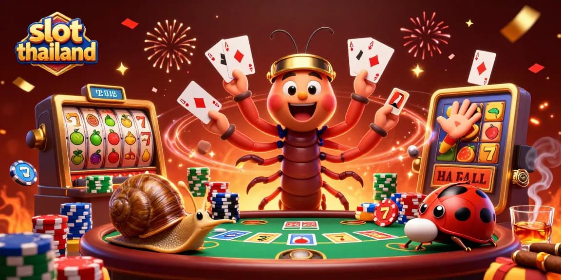 Experience thrilling moments at the slot thailand casino with vibrant slot reels and lively characters.