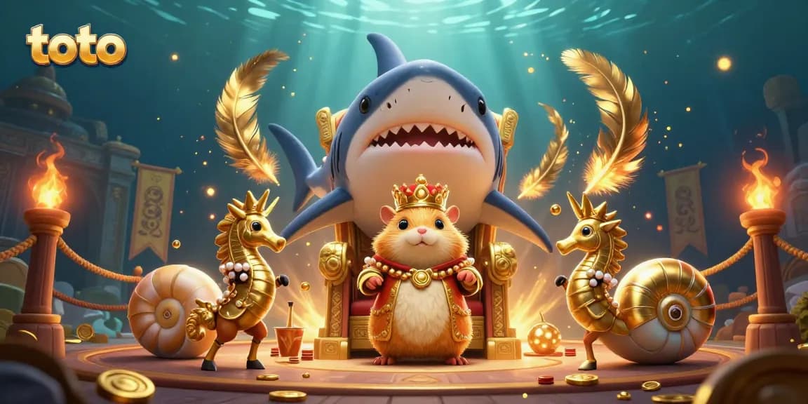 Memenangkan permainan toto dengan ilustrasi 3D kasino yang megah dan energik.