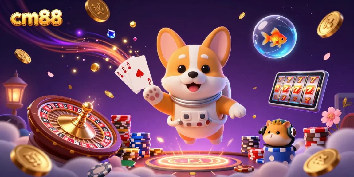 Experience the exhilarating cm88 casino space adventure with floating coins and vibrant gaming elements.