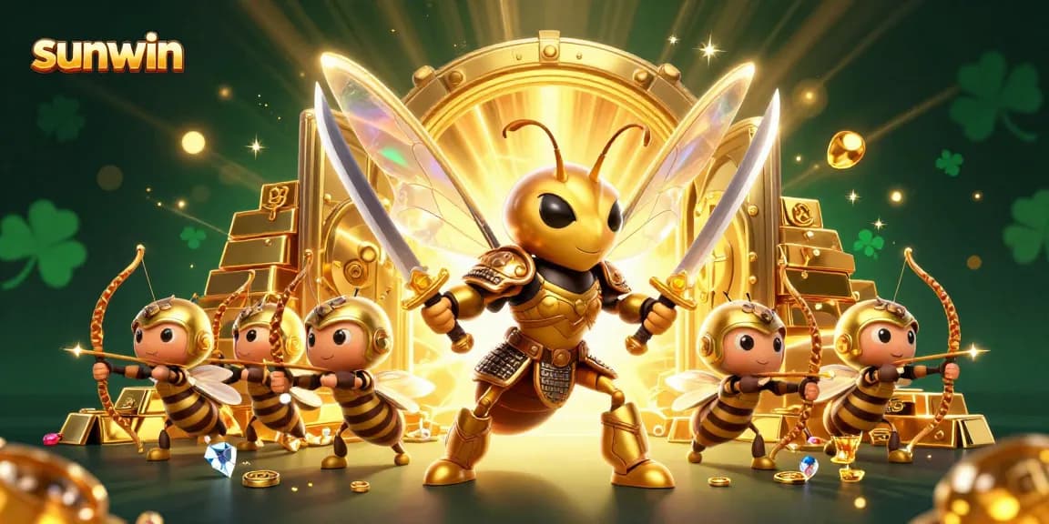 Experience the excitement at Sunwin as the golden hornet samurai guards treasures of jackpot games.