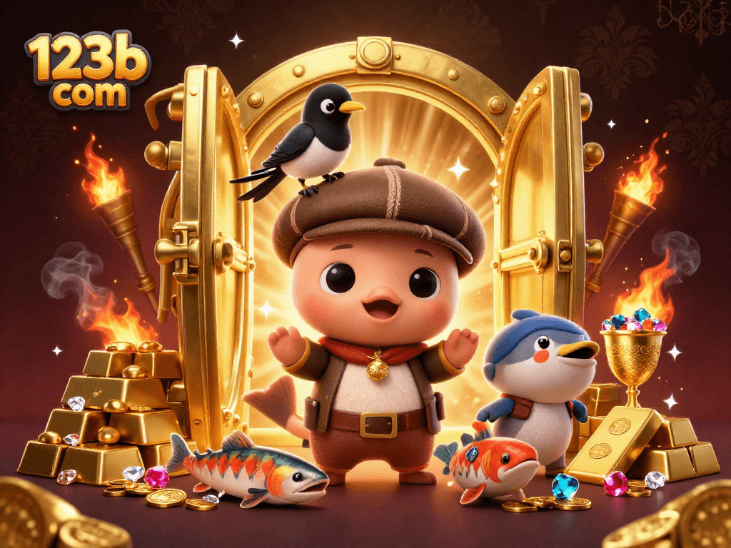 Engage with 123b com through an adventurous scene featuring Nessie and treasure vaults.