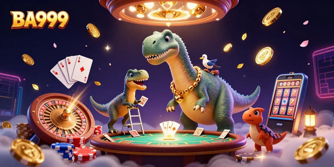 Experience thrilling gameplay and excitement at BA999's casino scene with immersive characters and vibrant gaming elements.