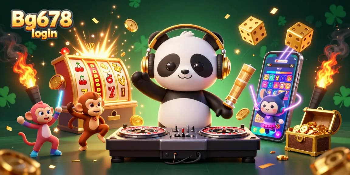 Experience the excitement of Bg678 login with vibrant 3D casino characters and thrilling elements.