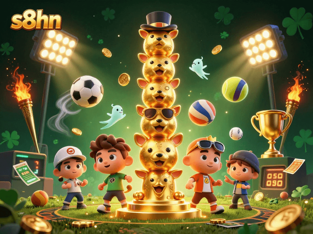 Bet on sports and win big with s8hn's vibrant gaming experience featuring a golden totem.