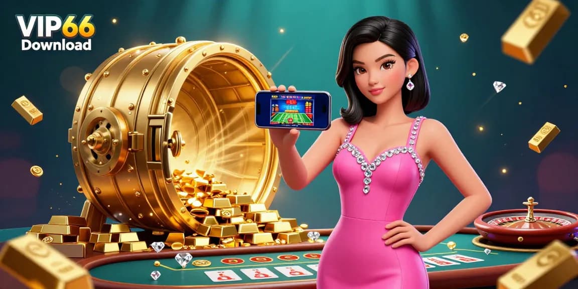 Experience VIP66 download with live dealer games in a thrilling casino scene.