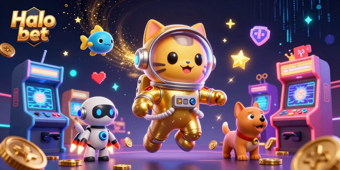 Play exciting games at Halo bet with a vibrant illustration depicting a cosmic adventure.