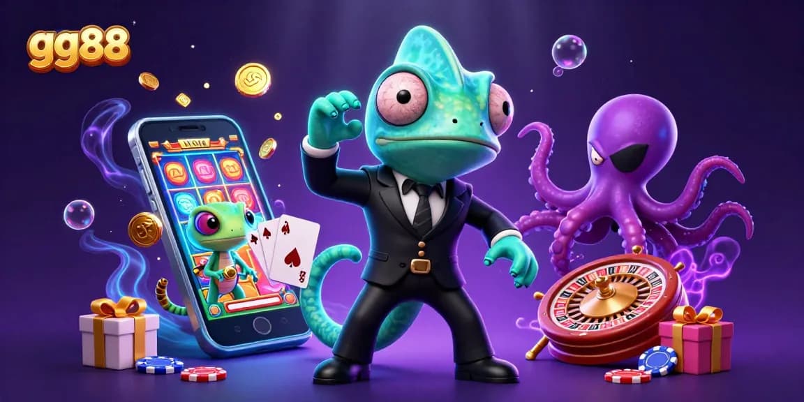 Spin for riches at gg88 casino featuring colorful slots, golden coins, and lively characters for exciting gaming.