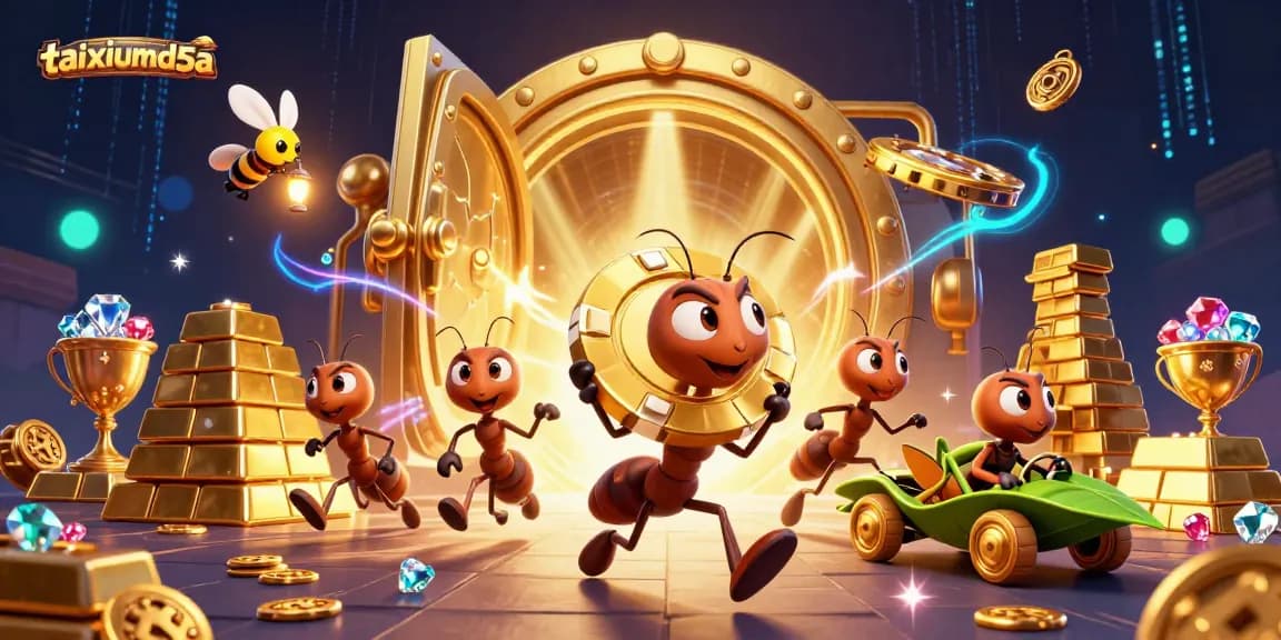 Experience thrilling gameplay in taixiumd5a with a team of ants on an epic heist for poker chips!