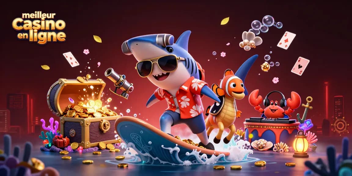 Découvrez le meilleur casino en ligne avec cette illustration captivante de jeux et de gains.