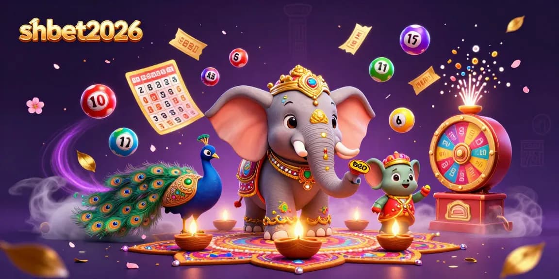 Win big with shbet2026 in a vibrant lottery-themed celebration featuring dynamic game elements.