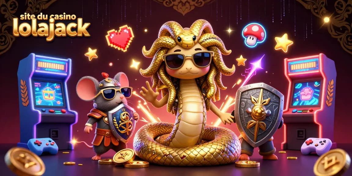 Gagnez avec le site du casino lolajack grâce à une illustration captivante de jeux de casino.