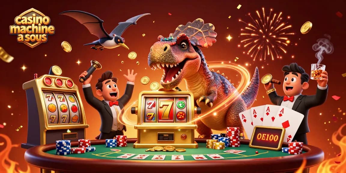 Gagnez avec machine à sous de casino : illustration d'une machine à sous à jackpot animée