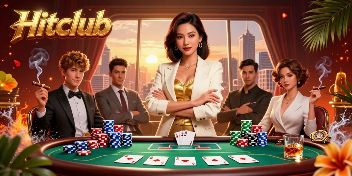 Hitclub: Engage in an exciting poker game with professional players and stunning visuals.