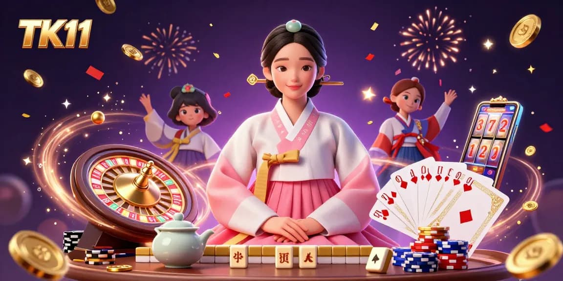Experience the thrill of TK11 as elegant characters engage with spinning roulette wheels and sparkling gems.