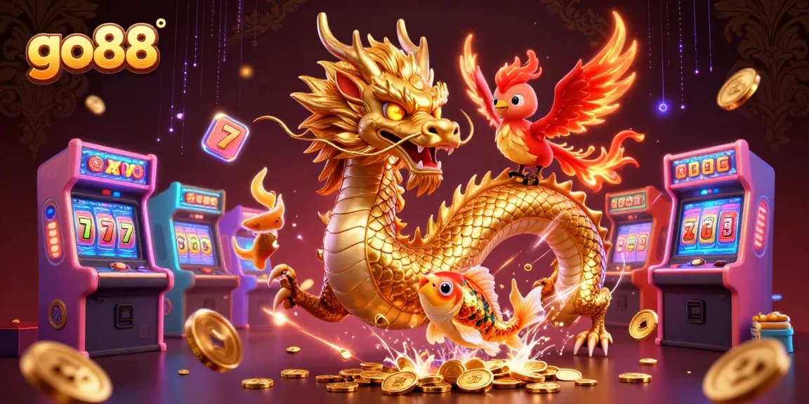 Experience the excitement of go88 with vibrant characters and casino-themed elements in a dynamic scene.