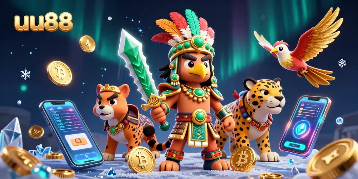 Experience uu88 with vibrant characters and crypto elements in a thrilling casino scene.