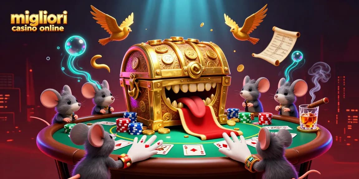 Scopri i migliori casino online mentre esplori un mondo di ricchezze con una scena di gioco vivace.