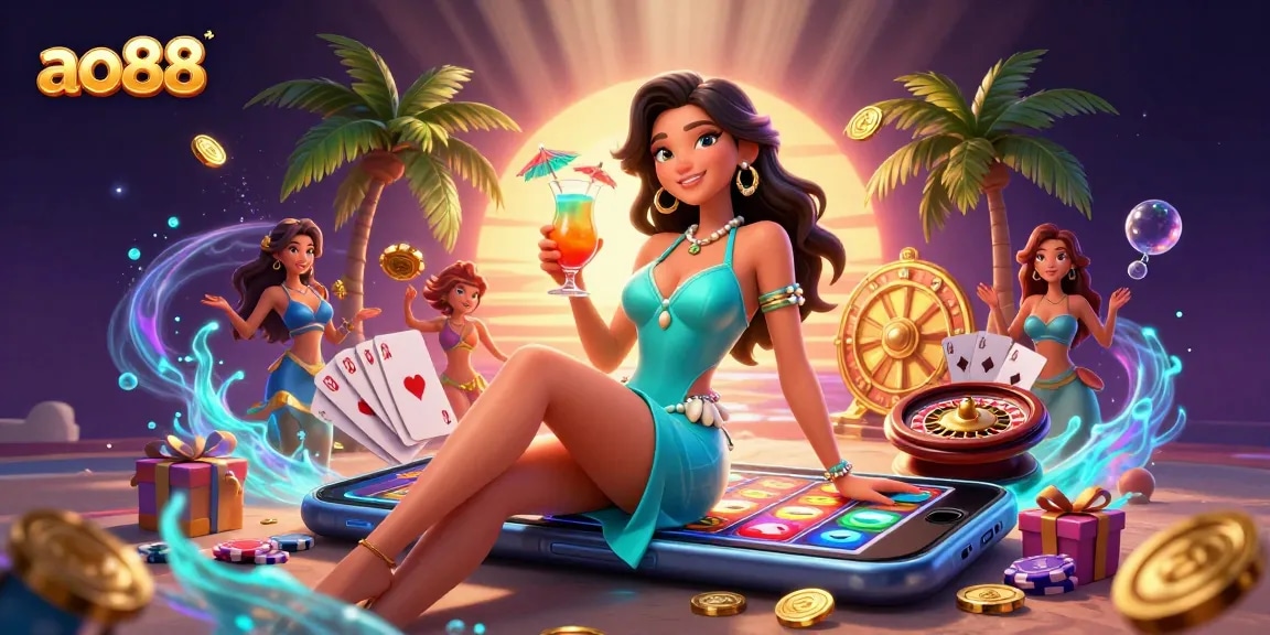 Engage with ao88's exciting casino journey featuring vibrant games and a glamorous setting.