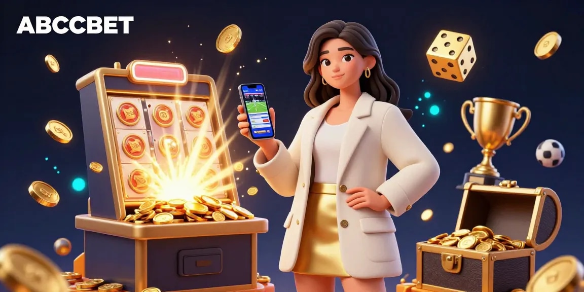 Experience winning strategies on ABCBET with a vibrant scene filled with games, trophies, and excitement.