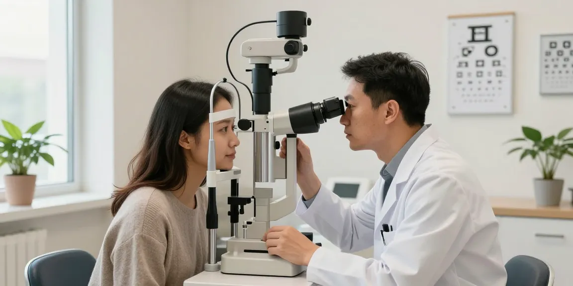 Ophthalmologist conducting eye tests for enhanced vision correction at SNU Eye Clinic, emphasizing more read view.