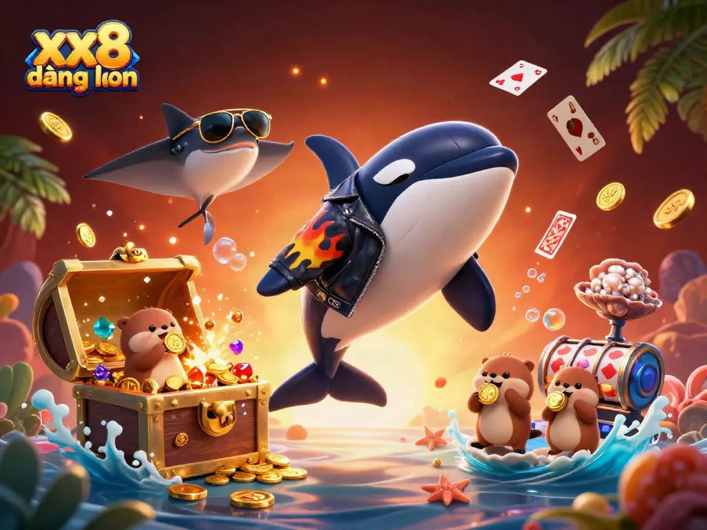 Immerse in exciting gaming with the xx8 đăng nhập scene featuring vibrant characters and casino elements.