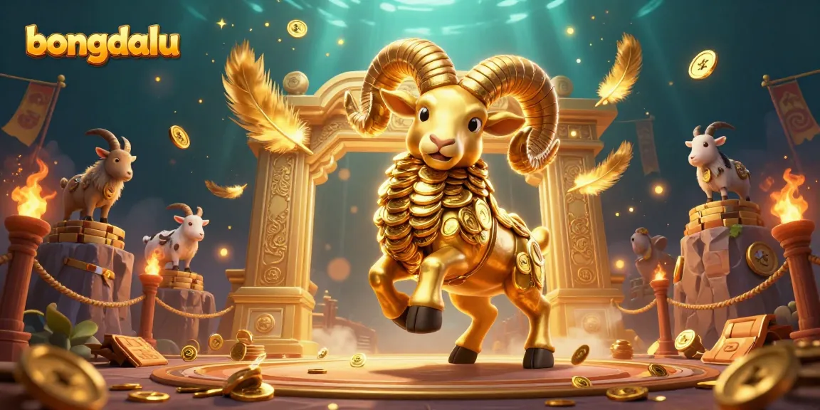 Engage in thrilling action with Bongdalu as the golden ram charges through a dynamic casino landscape.