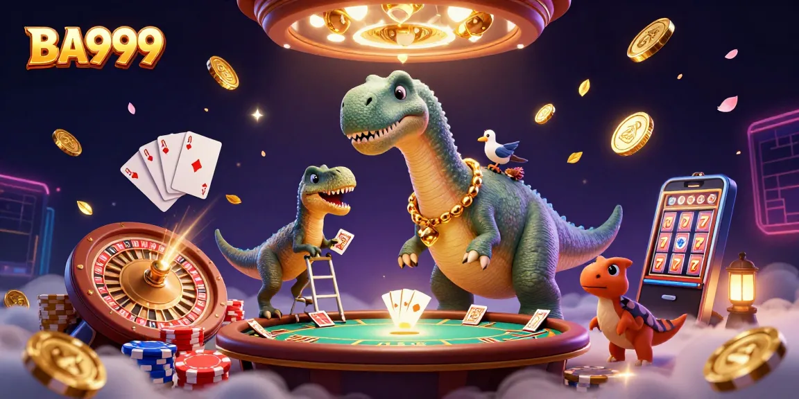 Experience thrilling gameplay and excitement at BA999's casino scene with immersive characters and vibrant gaming elements.