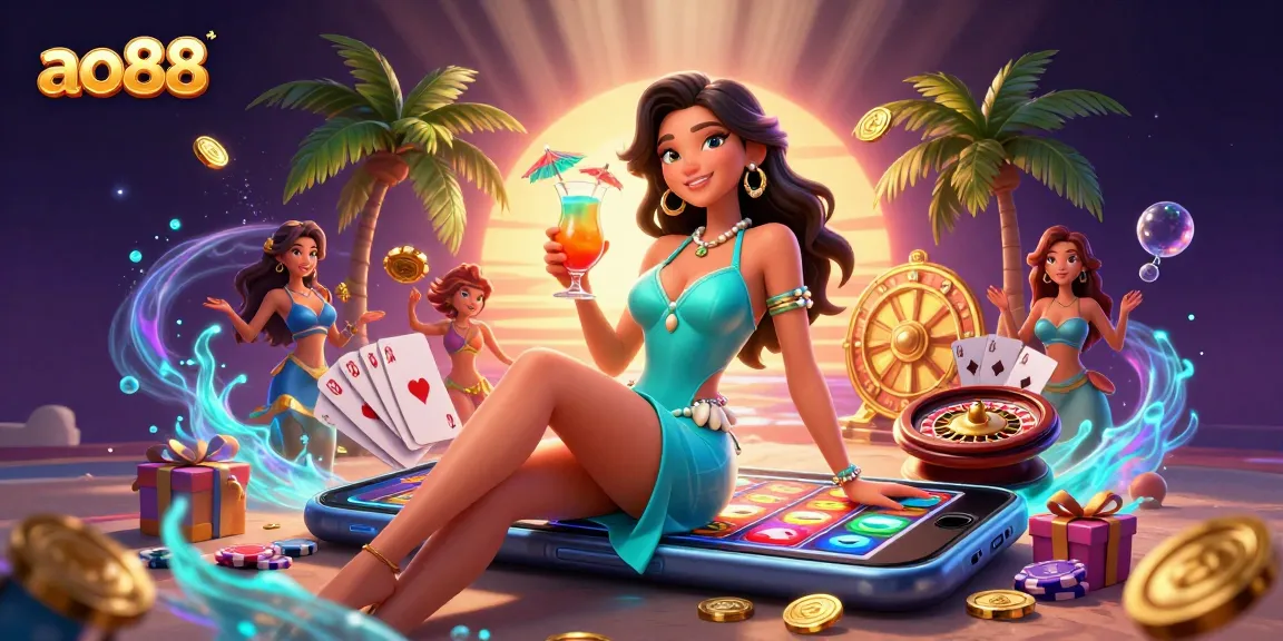 Engage with ao88's exciting casino journey featuring vibrant games and a glamorous setting.