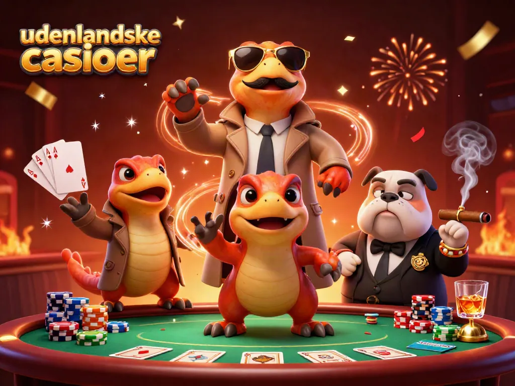 Engage with udenlandske casinoer in a lively VIP lounge where playful raptors invoke gambling excitement.