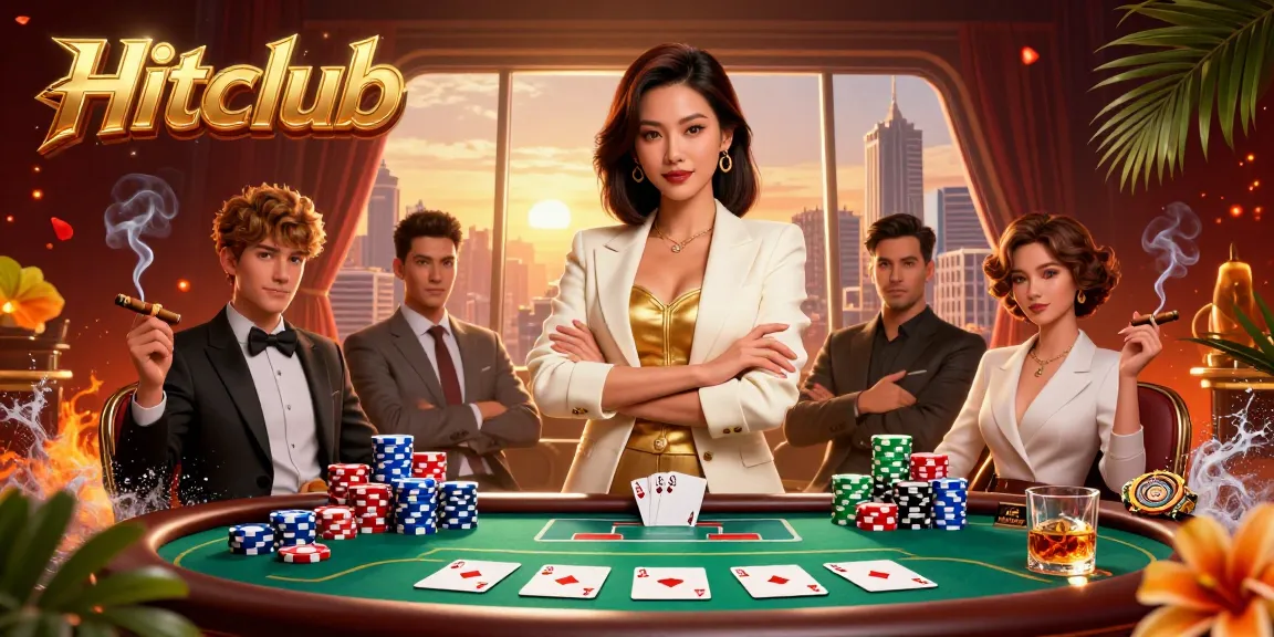Hitclub: Engage in an exciting poker game with professional players and stunning visuals.