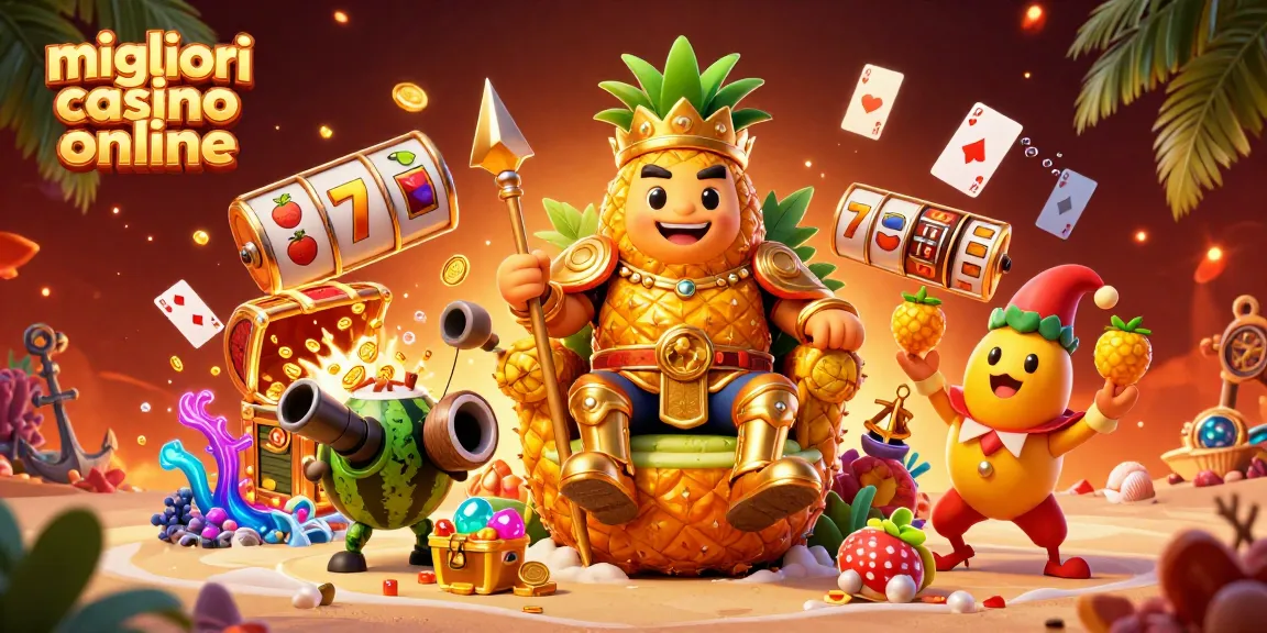 I migliori casino online offrono un'esperienza di gioco ricca di avventure e vincite, rappresentata da un re ananas e guerrieri tropicali.