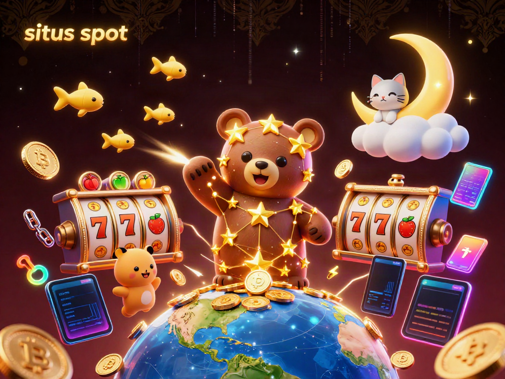 Engage with situs slot jackpot games featuring vibrant illustrations of characters and casino elements.
