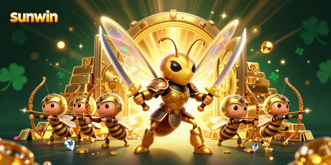 Experience the excitement at Sunwin as the golden hornet samurai guards treasures of jackpot games.